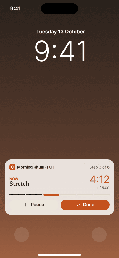Lock Screen Live Activity